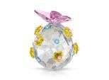 Osterei SWAROVSKI "Kristallfigur Sammelfigur IDYLLIA EASTER EGG A.E. 2026", kristallweiß, gelb, rosa, blau, Dekofiguren, B/H/T: 3,5cm, Swarovski Kristall, Osterei, Swarovski Kristall, H:3,5cm