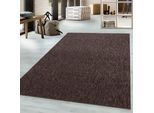 Teppich AYYILDIZ TEPPICHE "Nizza 1800 Kurzflorteppich", braun, B:120cm H:6mm L:170cm, Polypropylen, Teppiche, Teppich, pflegeleicht, leicht melierter Kurzflor, ringsum gekettelt, Wohnzimmer