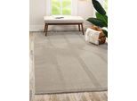 Teppich THE CARPET "Lima", beige, B:160cm H:12mm L:230cm, Polyester, Teppiche, Teppich, Designer Teppich Flor 1 recyceltem Polyester waschbar