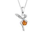 Kette mit Anhänger OSTSEE-SCHMUCK "Ostsee-Schmuck Kette mit Anhänger Elfe Kette mit Anhänger Elfe" Gr. 45, silber, Halsketten, Damen, 45cm, Silber 925 (Sterlingsilber), L: 42