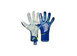 Torwarthandschuhe REUSCH "Fastgrip Fusion", Damen, Gr. 8, blau, weiß, 58% Latex, 32% Polyester, 5% Lederimitat, 3% Polyamid, Handschuhe, für zuverlässigen Grip