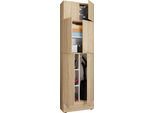 Mehrzweckschrank VCM "Holz Besenschrank Staubsauger Putzschrank Lona SA", braun (sonoma, eiche), B:70cm T:39cm, Obermaterial: 100% Holz Wood., Schränke, Mehrzweckschrank