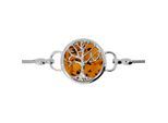 Armband OSTSEE-SCHMUCK "- Lebensbaum 16 mm - Silber 925/000 - Bernstein", silber (silber 925, silberfarben, weiß), Armbänder, Damen, Silber 925 (Sterlingsilber), Armband