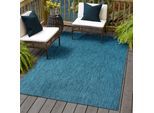Teppich SANAT "Melissa 8000", blau, B:240cm H:10mm L:330cm, Kunstfaser, Teppiche, Teppich, Kurzflor, In -und Outdoor geeignet, Außenbereich, Wohnzimmer