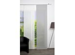 Schiebegardine VISION S "ROM", grau, B:60cm H:245cm, Polyester, Gardinen, Schiebevorhang, Uni, Bambus