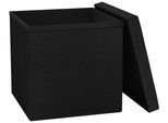 Sitztruhe VCM "Stoff Sitztruhe Sitzbank Truhe Box Hocker Boxas", schwarz (anthrazit), B:38cm T:38cm, Obermaterial: 100% Textilmaterial TEXMAT., Sitzbänke