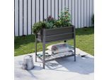 Luca Bessoni , Anthrazit , Metall , 68 l , 80x80x40 cm , Freizeit im Garten, Gartenpflege, Hochbeete, Hochbeete