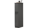 Apothekerschrank KOCHSTATION "KS-Sole", schwarz (anthrazit, anthrazit, schiefer), B:30cm H:165cm T:60cm, Holzwerkstoff, Schränke, Apothekerschrank, Breite 30 cm, 2 Auszüge, 4 Fächer