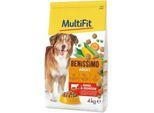 MultiFit Benissimo Trockenfutter Hund Adult, mit Rind & Gemüse 2x4 kg