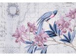Fototapete LIVING WALLS "ARTist Bird Discovery", blau (blau, rosa), B:4m L:2,7m, Vlies, Tapeten, Vlies, Wand, Schräge
