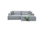 Ecksofa Fabiona rechts Grau