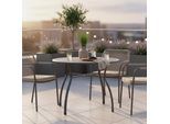 Gartentisch Toulouse Grau Stahl ca. 80x80x74cm