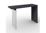 Konsolentisch Milan Schwarz Glas/Holz