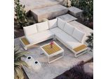 Loungegarnitur Marijana Metall /Outdoorstoff inkl. Abdeckung