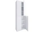 Schuhschrank LONA Weiß ca. 70x220x40 cm
