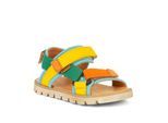 Sandale FRODDO, Jungen, Gr. 34, gelb, blau, Leder, Textil, Schuhe Sandale, Trekking Schuh, Klettschuh mit Klettverschluss