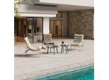 Luca Bessoni , Schwarz , Metall , rund , 70x50x40 cm , einfacher Aufbau , Gartenmöbel, Gartentische, Loungetische & Beistelltische Outdoor