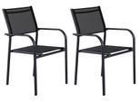 Stapelsessel 2er-Set Santorini ca. 56x90x55 cm Schwarz