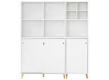 Aktenschrank Set US1000 Weiß ca. 101,05x174,2x41cm