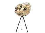 Möbelix , Goldfarben , Kunststoff , oval , 25x40x25 cm , EEC , einfach zu transportieren , Beleuchtung, Innenleuchten, Tischlampen, Tischlampen