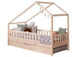 Hausbett Lou m. Zusatzbett ca. 100x200 cm Holz