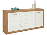 Sideboard Malta in Weiß/Eichefarben