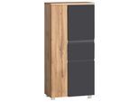 Midischrank Varese ca. 65x130 cm Grau/Eiche