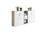 Aktenschrank Office Edition Sw Set 8 Sonoma Eiche/Weiß