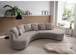 Wohnlandschaft Limoncello grau-braun Cord