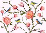 Fototapete LIVING WALLS "Designwalls Little Birds", bunt (rosa, grün, weiß), B:3,5m L:2,55m, Vlies, Tapeten, Vlies, Wand, Schräge, Decke