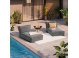 Beldano , Grau , Textil , 95x80x175 cm , lichtecht , Gartenmöbel, Loungemöbel, Outdoor-Sofas