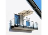 Ampelschirm Salerno Mezza ca.150x228x150cm Naturfarben