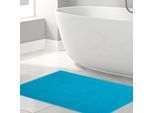 Badematte HAMMETEX "rutschfeste Badvorleger", blau (türkis), H:7,5mm, Baumwolle, Badematten, Badematte, einfarbig, 100% Baumwolle, in 2 Größen erhältlich