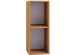 Schallplattenregal Platto in Buchefarben, 2-fach