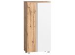 Midischrank Varese ca. 65x130 cm Weiß/Eiche