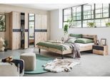 Schlafzimmer Bergamo Graphit/Eichefarben, 3-teilig