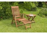 Gartensessel-Set Comodoro Naturfarben klappbar