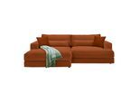 Ecksofa Fabiona links Rostfarben