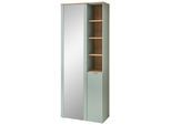 Garderobenschrank Bari in Grün/Eiche Artisan