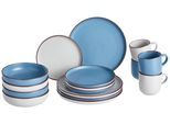 Kombiservice Modern Fashion Blau/Beige, 16-teilig