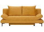 Schlafsofa in Gelb mit Bettfunktion