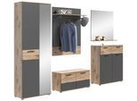Garderobe Mason 5-teilig ca.280x200x38cm Grau