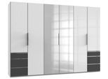 Drehtürenschrank Level 36D ca. 300 cm Graphitfarben/Weiß