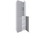 Schuhschrank LONA Weiß/ Grau ca. 70x220x40 cm