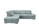 Ecksofa Dalida Mintgrün Chenille mit Bettkasten