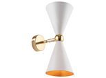 Wandleuchte Vesper Weiß/Goldfarben max. 40 Watt Wandlampe