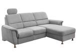 Ecksofa Parole Silberfarben USB Anschluss, Mikrof.