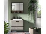 Badezimmer Bagno 2-teilig Kaschmir/Schwarz