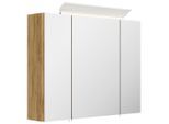 Mid.you , Glas , 4 Fächer , 80x62x17 cm , Soft-Close-System, hängend , Badezimmer, Badezimmermöbel, Badezimmerschränke, Spiegelschränke