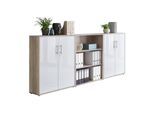 Aktenschrank Office Edition Sw Set 9 Eiche/Weiß